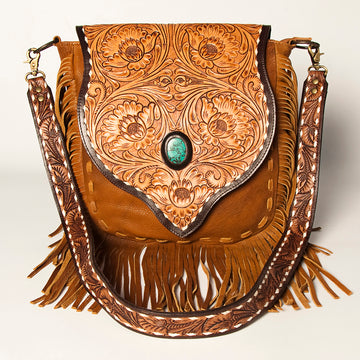 American Darling Messenger Hand Tooled Genuine Leather Women Bag Western Handbag Purse | Cute